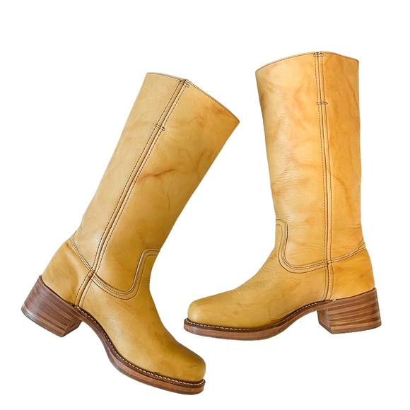 Frye Banana Yellow Leather Campus Boot - Picture 12 of 14